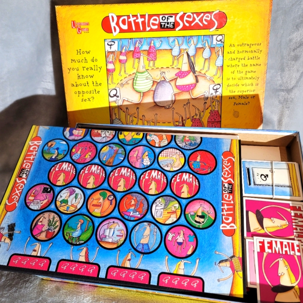 Vintage Battle Of the Sexes Board Game